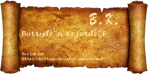 Bottyán Kristóf névjegykártya